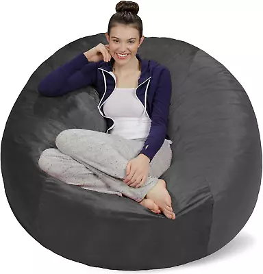 Sofa Sack Plush Ultra Soft Memory Bean Bag Chair Cover Stuffed Foam Filled Fur • £133.05