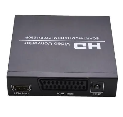 SCART To HDMI+HDMI RGB HD Video Converter Audio Scart To Hdmi+Digital 1080P • £26.22
