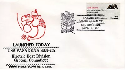 Uss Pasadena Launched Today - Groton Cn  1987  Fdc17663 • $4.99