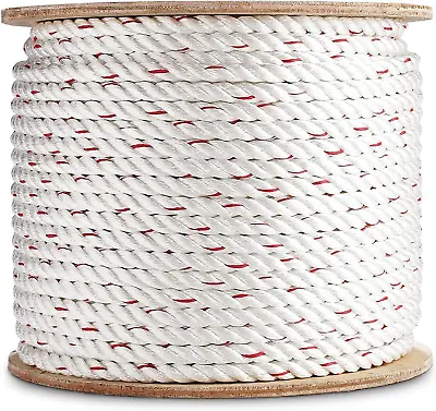 3/8 Inch By 600 Feet Twisted Poly Dacron Rope I 3-Strand W/Polyolefin Core Rope • $115.23