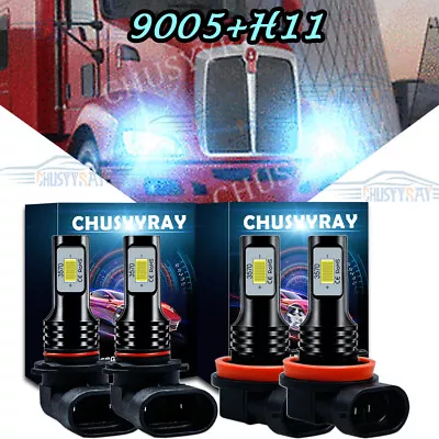 9005 H11 LED Headlight Bulb High Low Beam For Kenworth T660 T600 T370 T270 T170 • $51.21