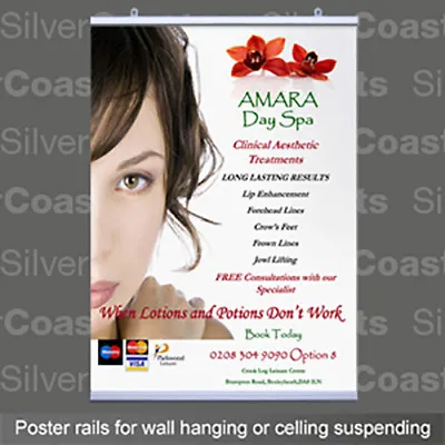 Landscape A0 1200mm Poster Snap Hanger Holder Clamp Rail Display Frame AO 47  • £29.50