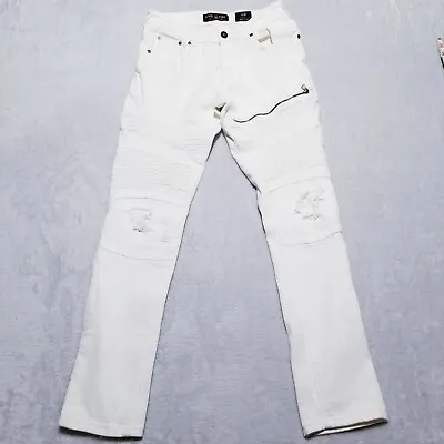 Ring Of Fire Mens Jeans Slim Straight Fit White Denim Jeans 31 X 32 (29 X 30) • $19.99