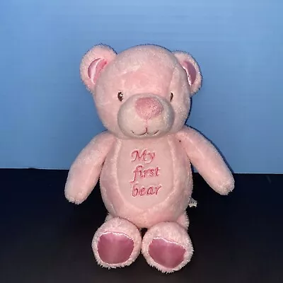 Kellytoy My First Bear Plush Rattle Pink Satin Ears Stuffed Animal Toy Lovey 10  • $9.99