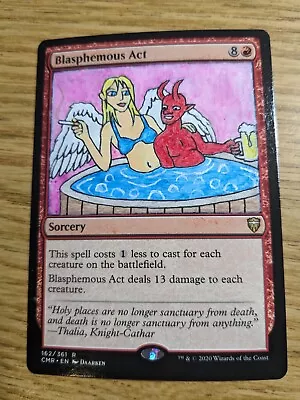 Blasphemous Act - MTG - Hand Painted Alter - Angel - Devil • $8