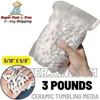 $26.80 • Buy Rock Tumbler Fillers Non Abrasive Ceramic Large Tumbling Media Stones Protection
