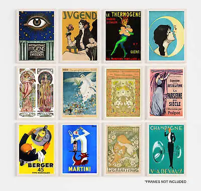 Art Nouveau Art Deco Matte Poster Prints Art Nouveau Art Deco Wall Art Prints #1 • £4.99