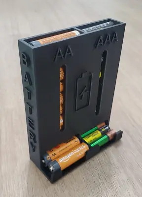 AA-AAA Battery Storage Dispenser Case Holder Box Organizer 3D Printed • $15.99