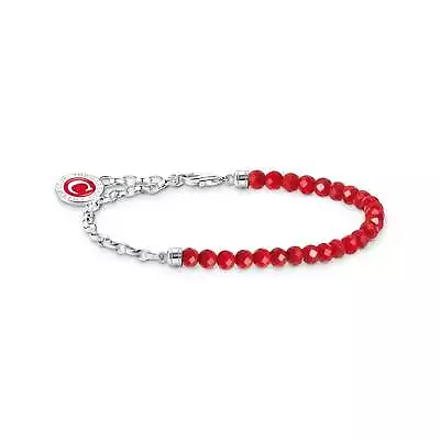 Genuine THOMAS SABO Member Charm Bracelet With Red Beads • $119