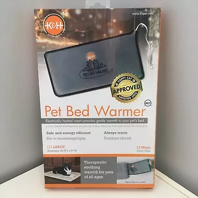 K&H Pet Bed Warmer- Large 11  X 23.75”- Electric Heating Pad Dog/Cat 13 Watts • $18.99