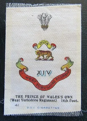 £2.95 • Buy BDV Cigarette Silks Card Ww1 1914 West Yorkshire Regiment Military