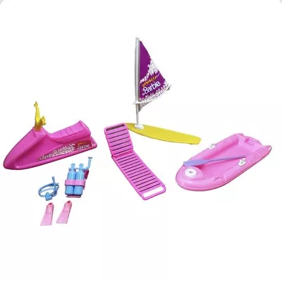 Vintage Barbie 80s Mattel Beach Blast Accessories Wind Surf Jet Ski Scuba • $72.20