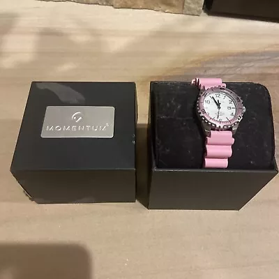 WOMENS PINK SPORT DIVER MOMENTUM M1 WATCH 200M 660 Ft Needs Batteries • $89