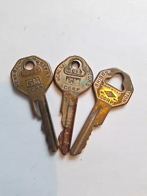 Vintage Keys GM BRASS Briggs Stratton Knock Out Milwaukee Lot USA #8347 #8068 • $12.50