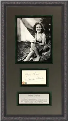 Maureen O'Sullivan D.1998 (Jane Parker-Tarzan) Custom Framed Display-BAS • $329