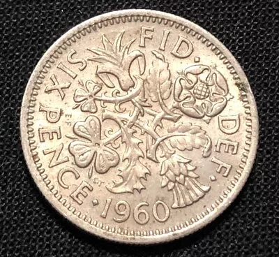 Great Britain Sixpence 1960. World Coin. Queen Elizabeth The II • $1.49