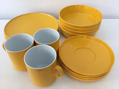 £24.99 • Buy Vintage Melamine 15pcs Picnic Set Encore By Gaydon Yellow Vintage