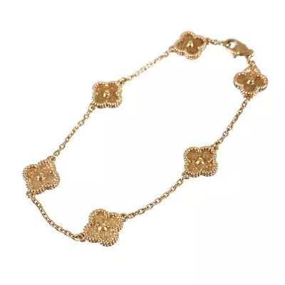 Van Cleef & Arpels Sweet Alhambra Pink Gold Bracelet • $4387