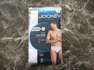 Men's Jockey Elance Cotton Bikinis Underwear M (32-34) 3 Pair-nip • $25