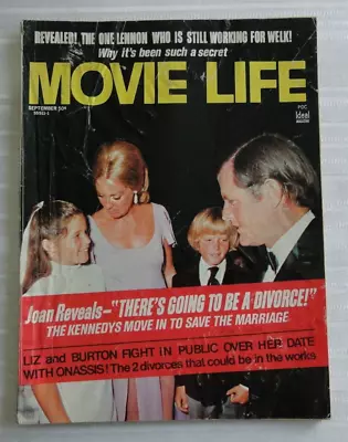 Vintage Magazine Movie Life 1972 Joan Kennedy Liz And Burton Onassis Lennon 171 • $5