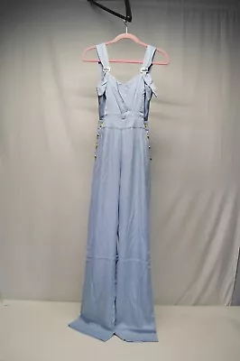 NWT Unique Vintage Chambray Blue Sedgewick Jumpsuit  Size L 10/12 • $19.99