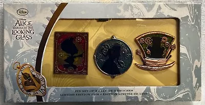 Disney Alice Through The Looking Glass Pin Set Of 3 LE 1200 Mad Hatter 2016 • $87.93