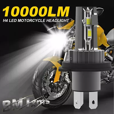 H4 LED Front Light Bulb Headlight Hi/Lo Beam Super Bright 6500K For Motorcycle • $14.99
