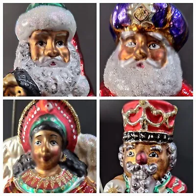 4 - Vintage -The Brass Key Christmas Treasures Glass African American Ornaments • $39.99