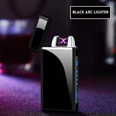 Electronic Lighter  USB Rechargeable Dual Arc Flameles Windproof Electric Plasma • $12.49