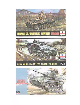 1:72 ESCI 8013 Hummel + ESCI 8066 SdKfz 251/7 + Hasegawa 31119 M24 Chaffee • $34.95