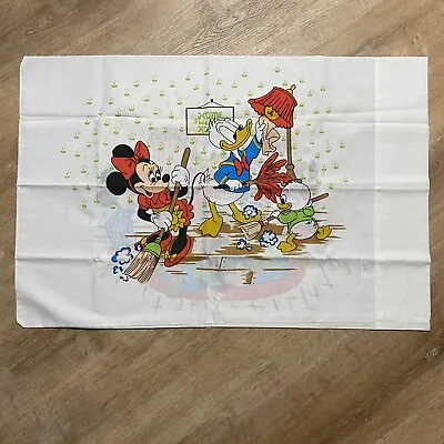 Disney Montgomery Ward Muslin Pillowcase Vintage Mickey Mouse Club 1pc NOS • $14.99