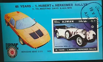 Mercedes Benz C 111 1970 Race Car Souvenir Sheet CTO 65 Years Hubert V. Herkomer • $0.99