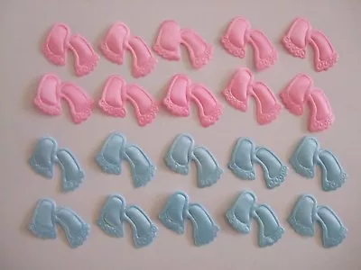 2 X 20 Large Footprints Baby Embellishments Blue/Pink For Cardmaking • £3.95