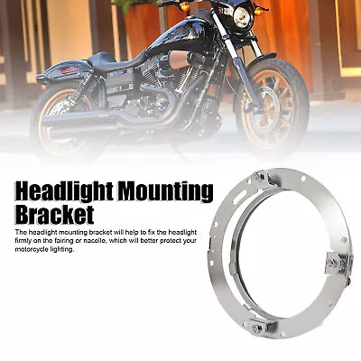 Hot 7 Inch Motorcycle Headlight Adapter Round Mounting Bracket Head Lamp • $40.14