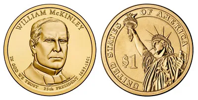 $6.25 • Buy 2013 D William McKinley Presidential One Dollar Coins U.S. Mint Rolls Money 