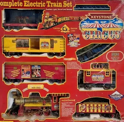 Keystone Circus Electric Train Set Limited 1 Of 2500 G Scale Die-cast Wheels  • $225