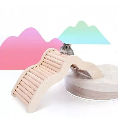 £9.97 • Buy Hamster Chew Toys Gerbils Climbing Ladder Ramp Bridge Cage Toy Accessories