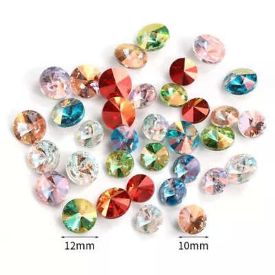 High-quality K9 Light Color LA Series Crystal Rhinestone Rivoli Jewels Stones • $10.99