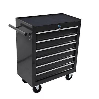 6 Drawers Multifunctional Tool Cart With Wheels-black • $212.16
