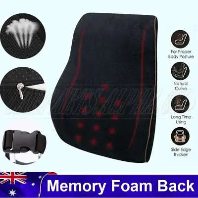 $20.99 • Buy Memory Foam Lumbar Back Pillow Cushion Chair Support Home Car Office Relax Seat