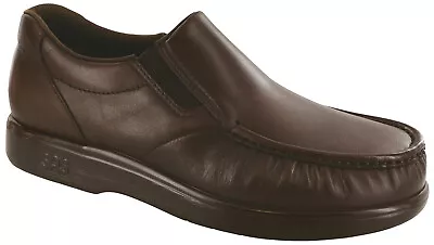 SAS Men's Shoes Side Gore Brown Loafer Many Sizes And Widths New In The Box • $129.99