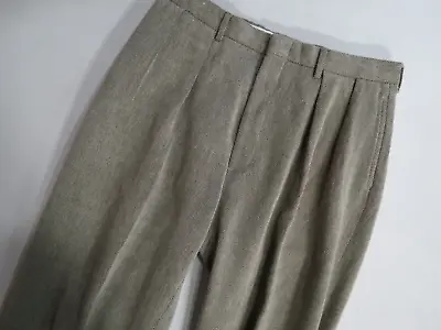 VTG Polo Ralph Lauren Heavy Weight Woven Tweed Inverted Pleats Dress Pants 34-32 • $189