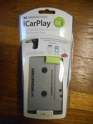 Monster ICarplay Cassette Adapter For Ipod & Iphone 3ft NEW • $12