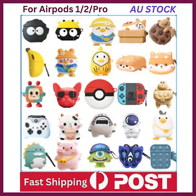 Protective Shockproof Case Silicone Cover Gel Skin Holder Apple Airpods 1/2 Pro • $5.95