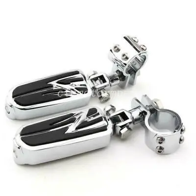 Motorcycle Engine Guard Highway Foot Pegs For Yamaha V Star 650 950 1100 1300 • $65.81