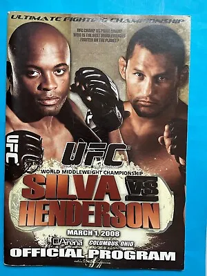 UFC 82 OFFICIAL PROGRAM Henderson VS Silva • $15