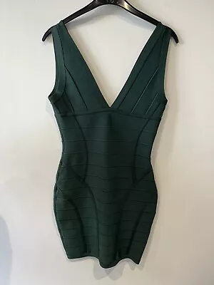 £15.99 • Buy Celeb Boutique Stretchy Bondage Green Dress Size Small S - Worn Once