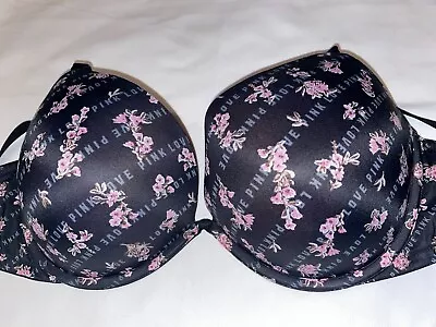 VICTORIA SECRET PINK BRA Wear Everywhere Super Push Up 32D 36DD Bombshell • $15.99