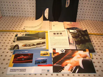 BMW 2002 E39 525 530i 540i Owner's 1 Set Of 8 Manuals/Papers & BLACK BMW 1 Case  • $242