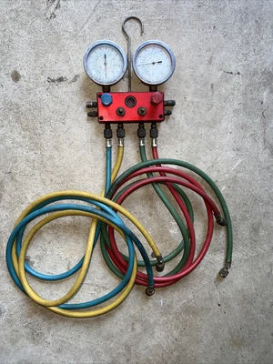 $39.99 • Buy Snap-On Tools A/C AC Refrigeration Kit Dual Manifold Gauge Valve Set R-12 R-22